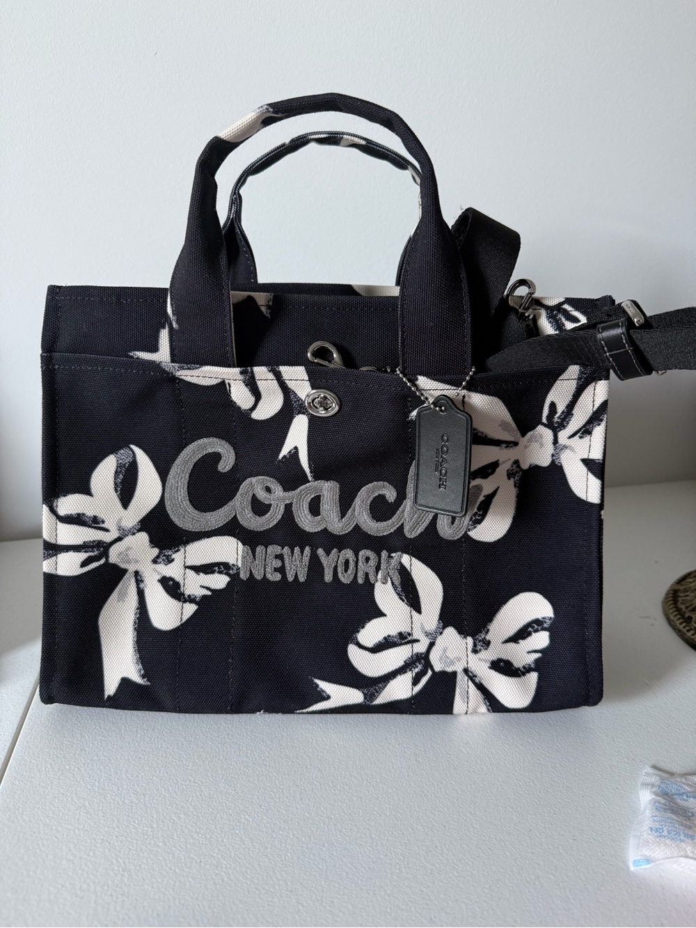 Coach Cargo Tote Bag With Bow Print NWOT
